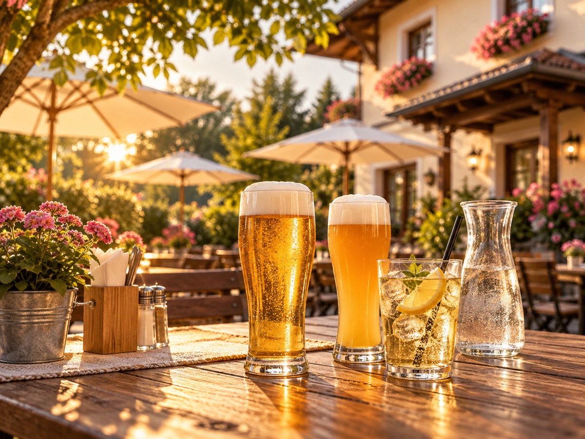 Ein kühles Getränk in der Sonne