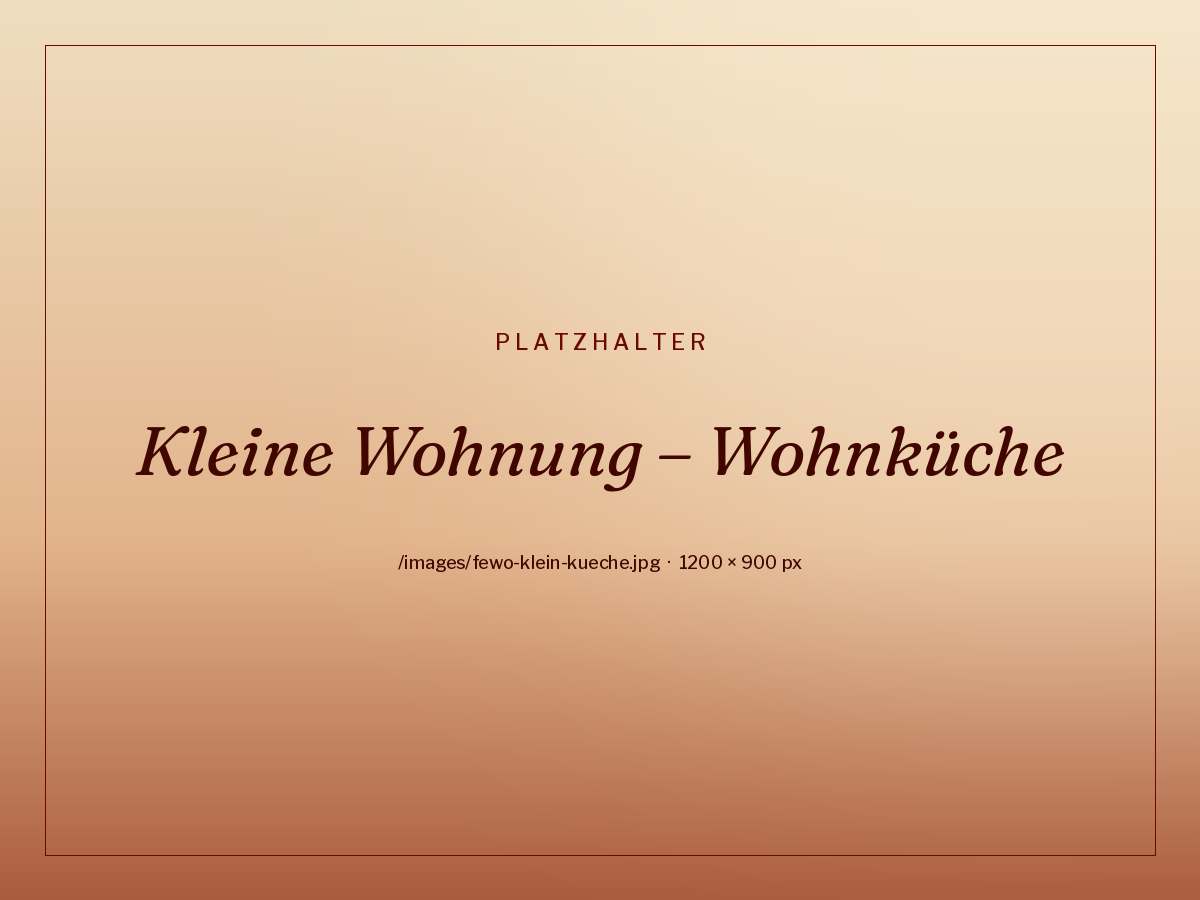 Wohn-Essküche der kleinen Ferienwohnung