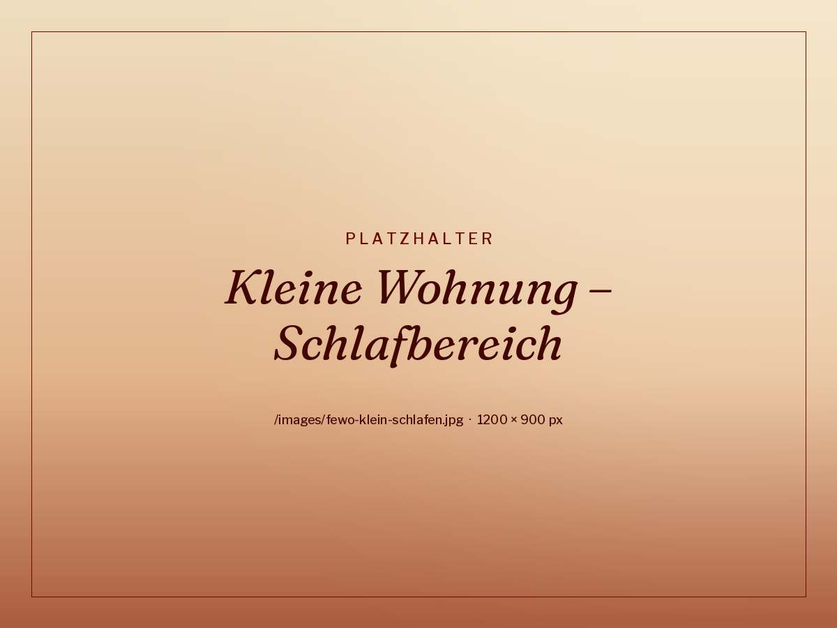 Schlafbereich der kleinen Ferienwohnung