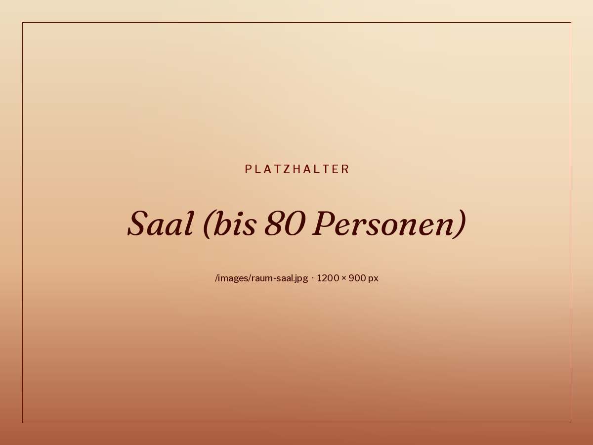 Der Saal als Tagungsraum