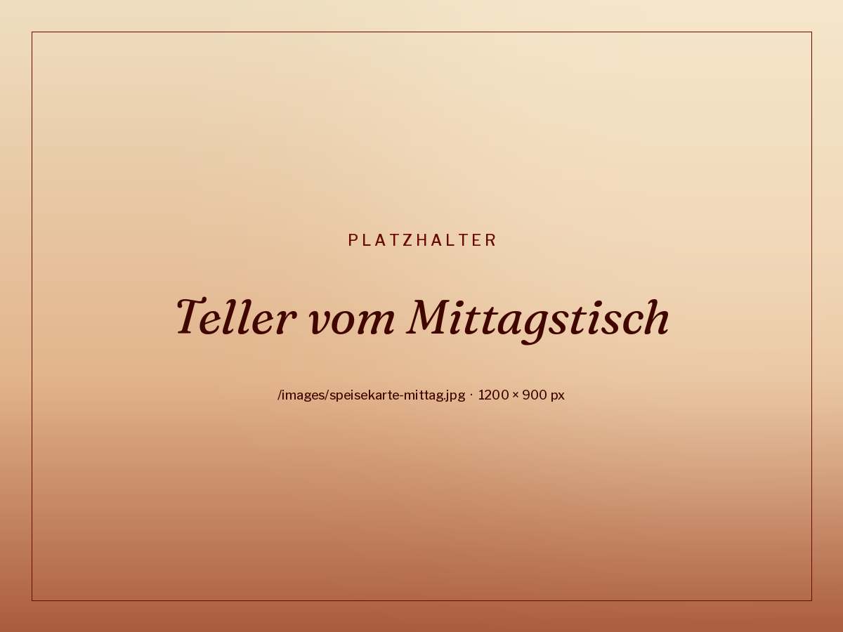 Ein Teller vom Mittagstisch im Gasthof zum Kreuz